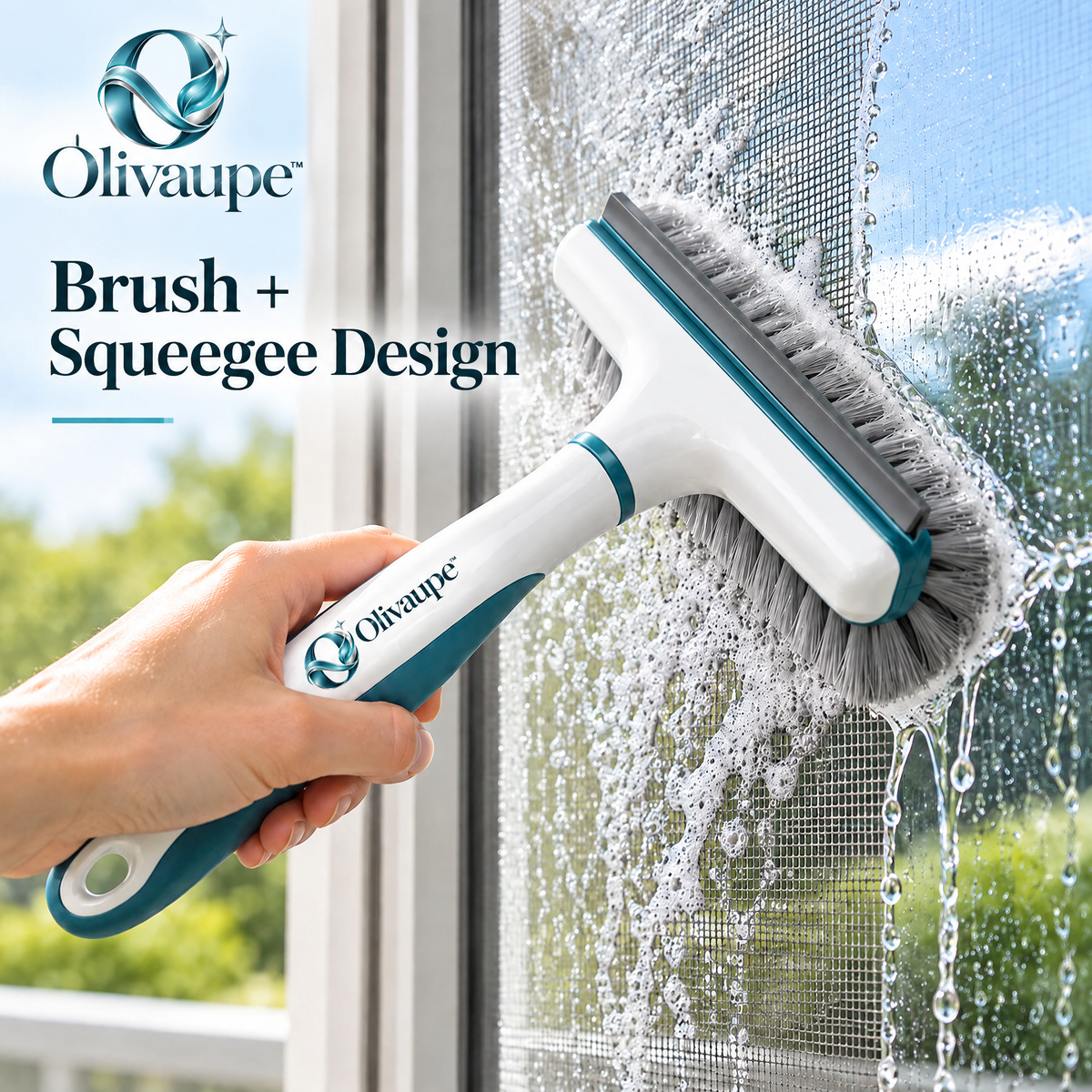 Olivaupe™ ScreenSweep Window Screen Cleaning Brush – Dual-Sided Mesh Duster for Window Screens, Sliding Doors & Fine Dust Removal