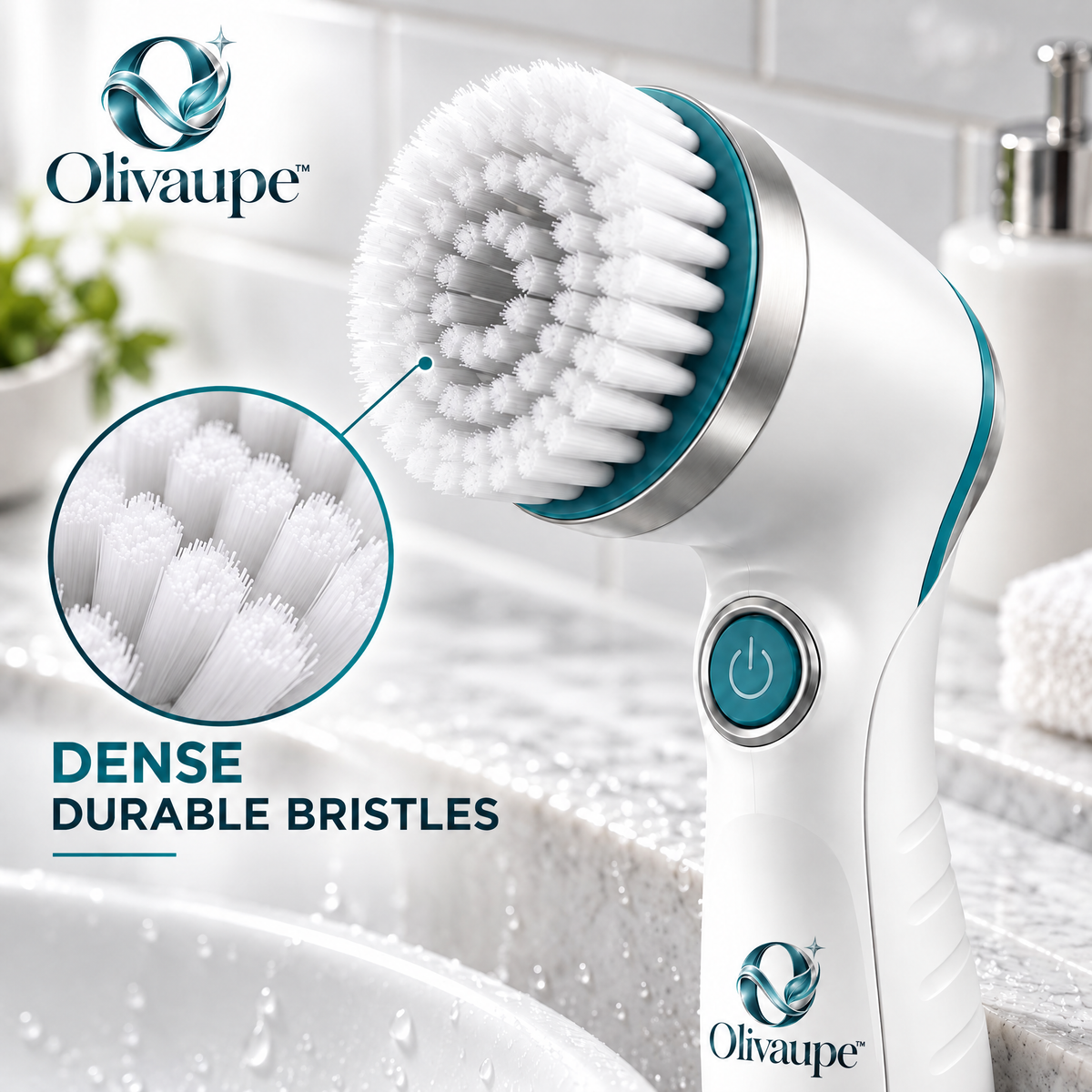 Olivaupe™ Cordless Electric Spin Cleaning Brush – Rechargeable Multi-Head Scrubber with Extendable Handle for Bathroom, Kitchen & Home Cleaning