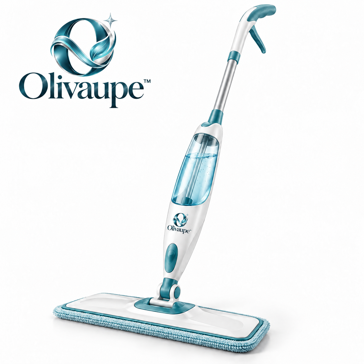 Olivaupe™ MistGlide Spray Mop – Refillable Floor Cleaning Mop with Fine-Mist Sprayer & Reusable Microfiber Pad