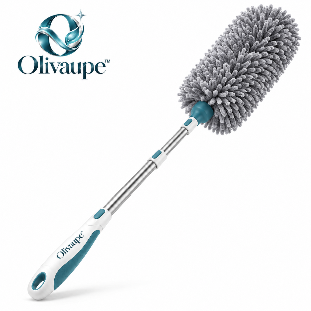 Olivaupe™ ReachCloud Extendable Duster – Flexible Long-Reach Microfiber Dusting Wand for Ceilings, Fans, Furniture & Hard-to-Reach Spaces