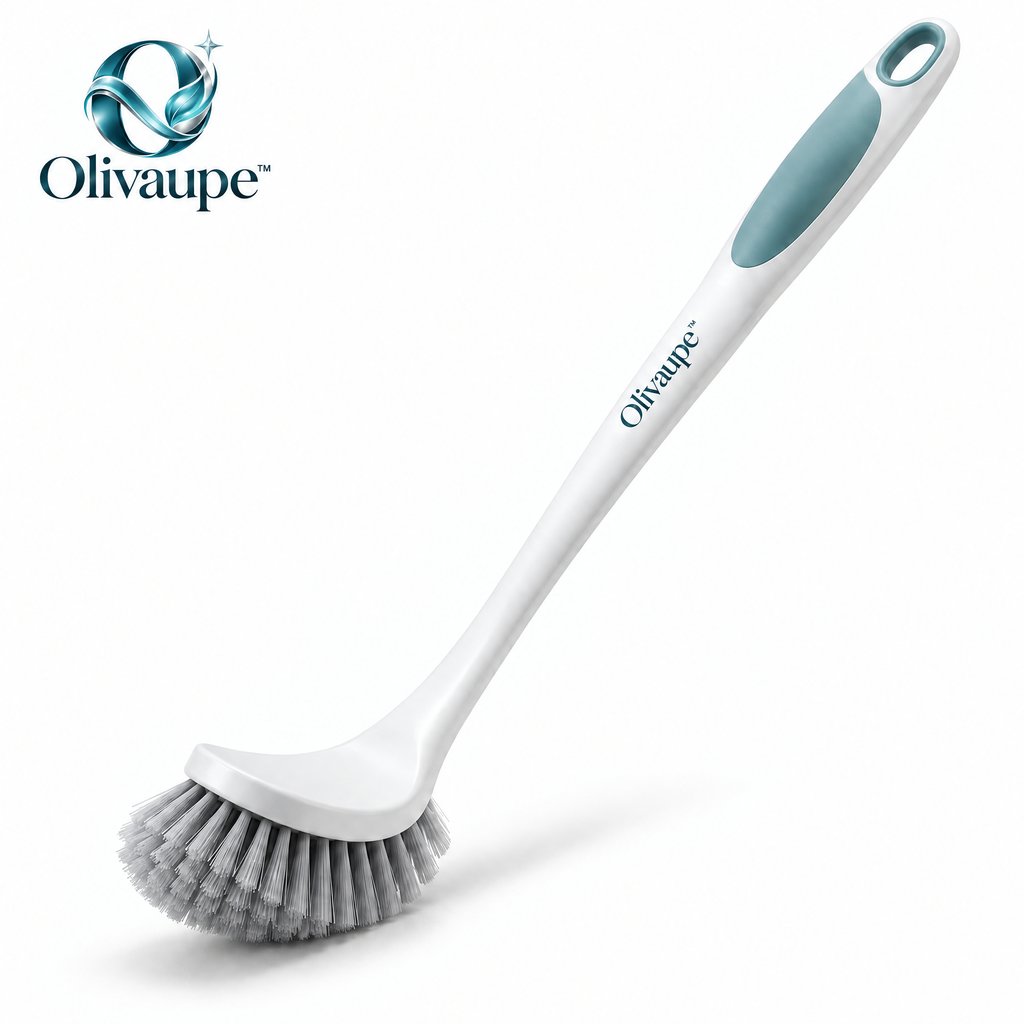 Olivaupe™ ReachEase Long-Handle Bathroom Scrub Brush – Extendable Floor & Shower Cleaning Brush for Tile, Tub, Grout & Hard-to-Reach Areas
