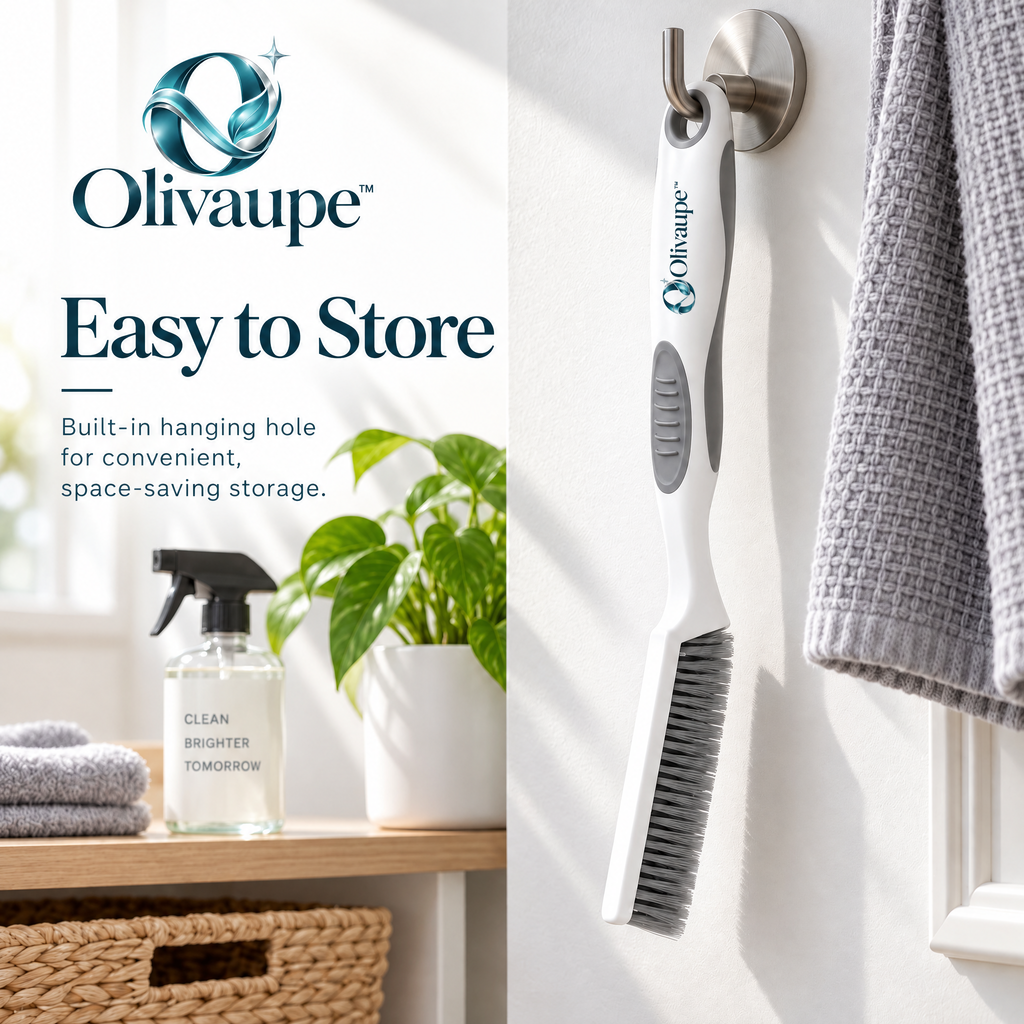 Olivaupe™ EdgeReach Crevice Cleaning Brush – Ultra-Slim Detail Scrubber for Grout, Window Tracks, Sinks & Hard-to-Reach Gaps