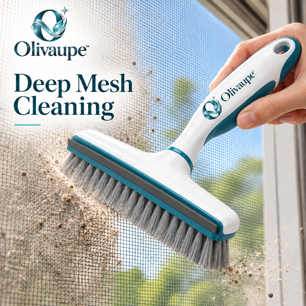 Olivaupe™ ScreenSweep Window Screen Cleaning Brush – Dual-Sided Mesh Duster for Window Screens, Sliding Doors & Fine Dust Removal