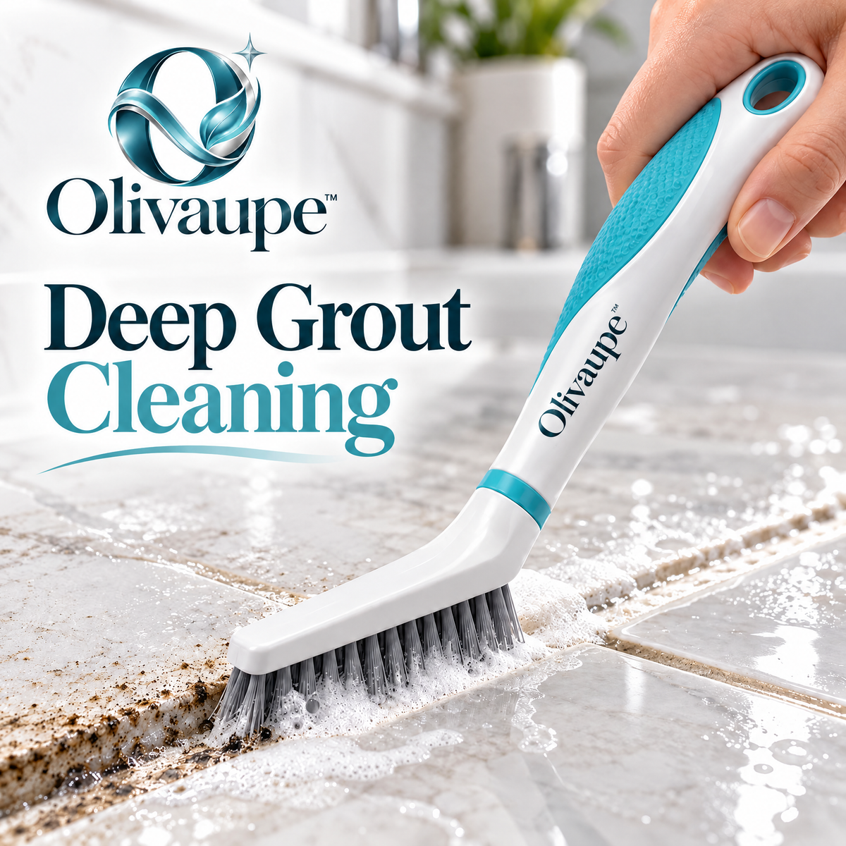 Olivaupe™ Precision Grout Cleaning Brush – Narrow Tile Joint Scrubber for Bathrooms, Kitchens & Hard-to-Reach Lines