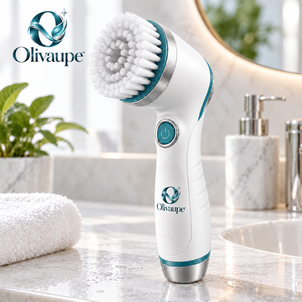 Olivaupe™ Cordless Electric Spin Cleaning Brush – Rechargeable Multi-Head Scrubber with Extendable Handle for Bathroom, Kitchen & Home Cleaning