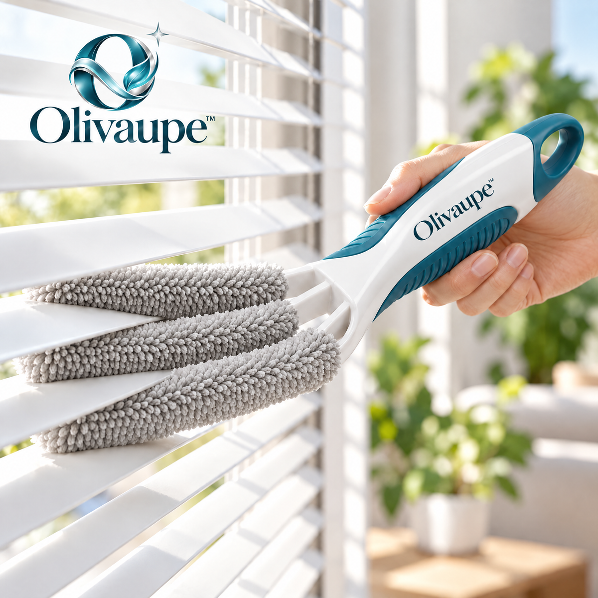 Olivaupe™ Dual-Sided Blind Cleaning Brush – Multi-Slat Dusting Tool for Window Blinds, Shutters, Vents & Narrow Household Surfaces