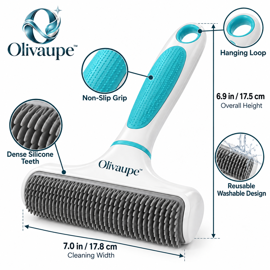 Olivaupe™ FurLift Reusable Pet Hair Remover – Manual Roller Cleaner for Sofas, Carpets, Bedding, Car Seats & Everyday Fabric Surfaces